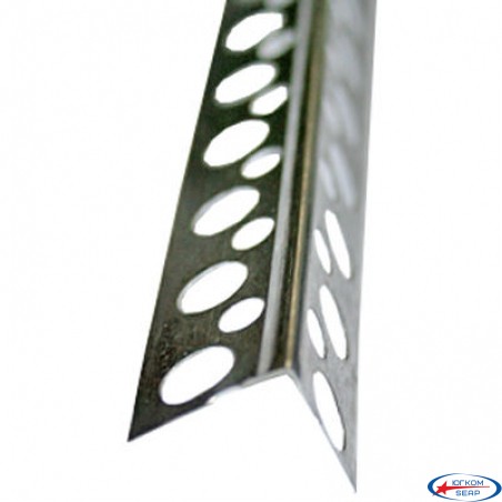 Уголок алюминиевый перфорированный защитный, 2,5 м