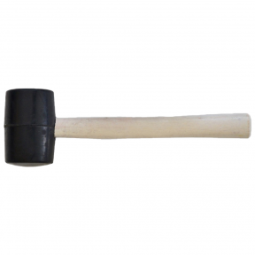 Киянка гумова, дерев'яна ручка, 350 г, 45 мм