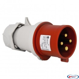 Вилка силова 16А/4 (3Р+РЕ) IP44, TP electric (3122-301-1601)
