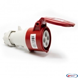 Розетка силова 16А/4 (3Р+РЕ) IP44, TP electric (3122-304-1601)